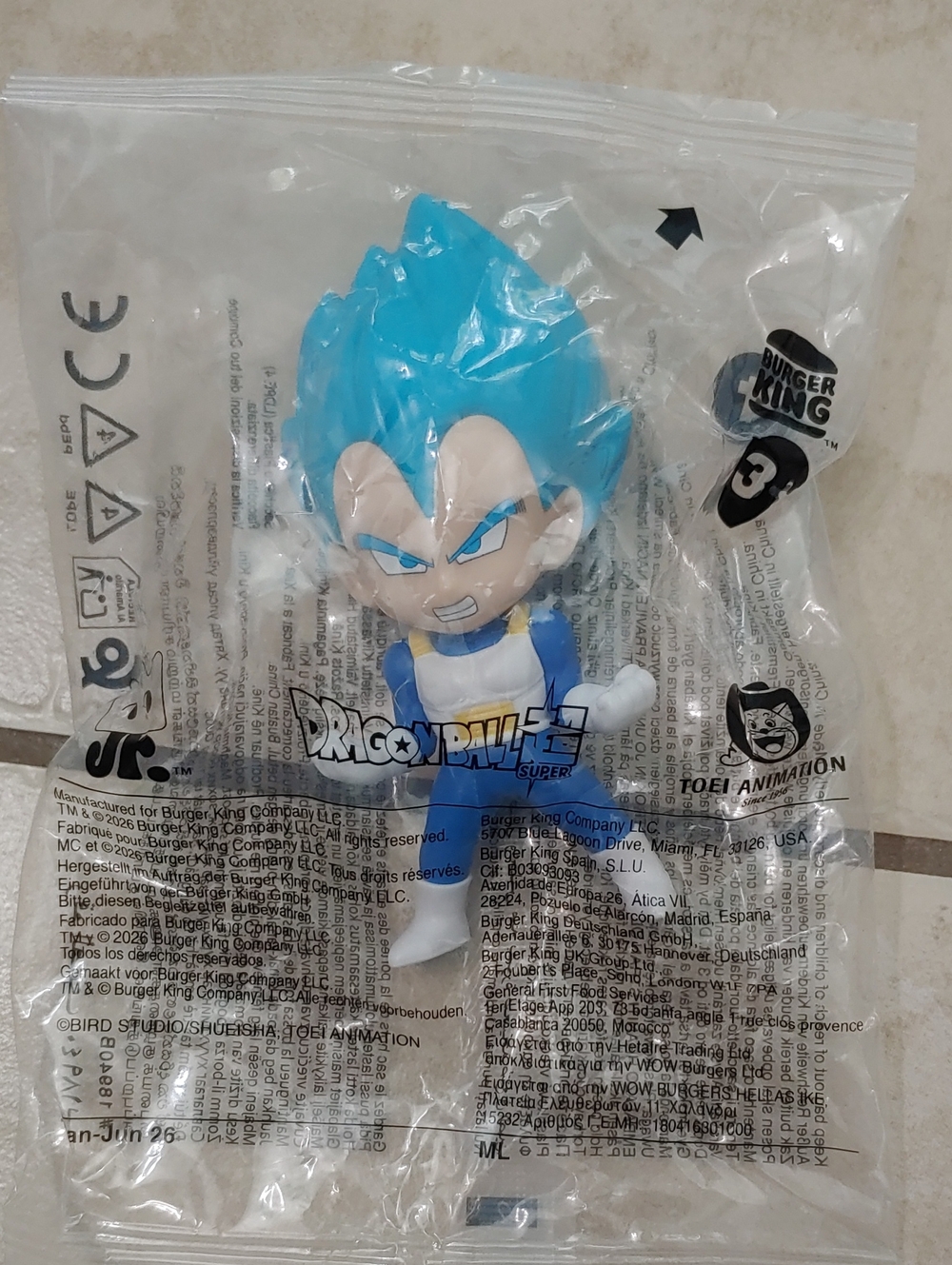 Dragon Ball Super Saiyan Vegeta Figure Unopened Burger King 2026